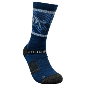 strideline aggie bull stripe sock